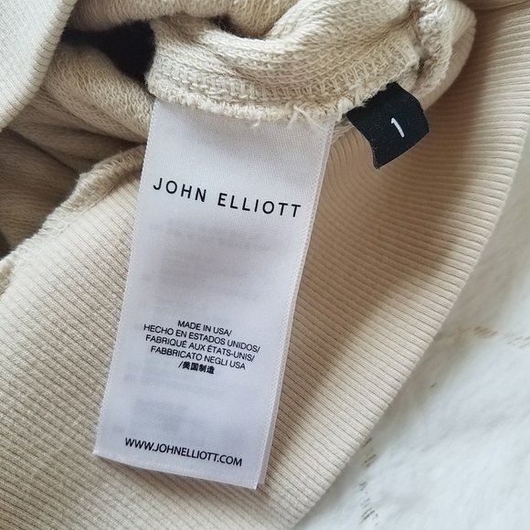 JOHN ELLIOTT RIBBED CROPPED TERRY HOODIE - Picture 10 of 11
